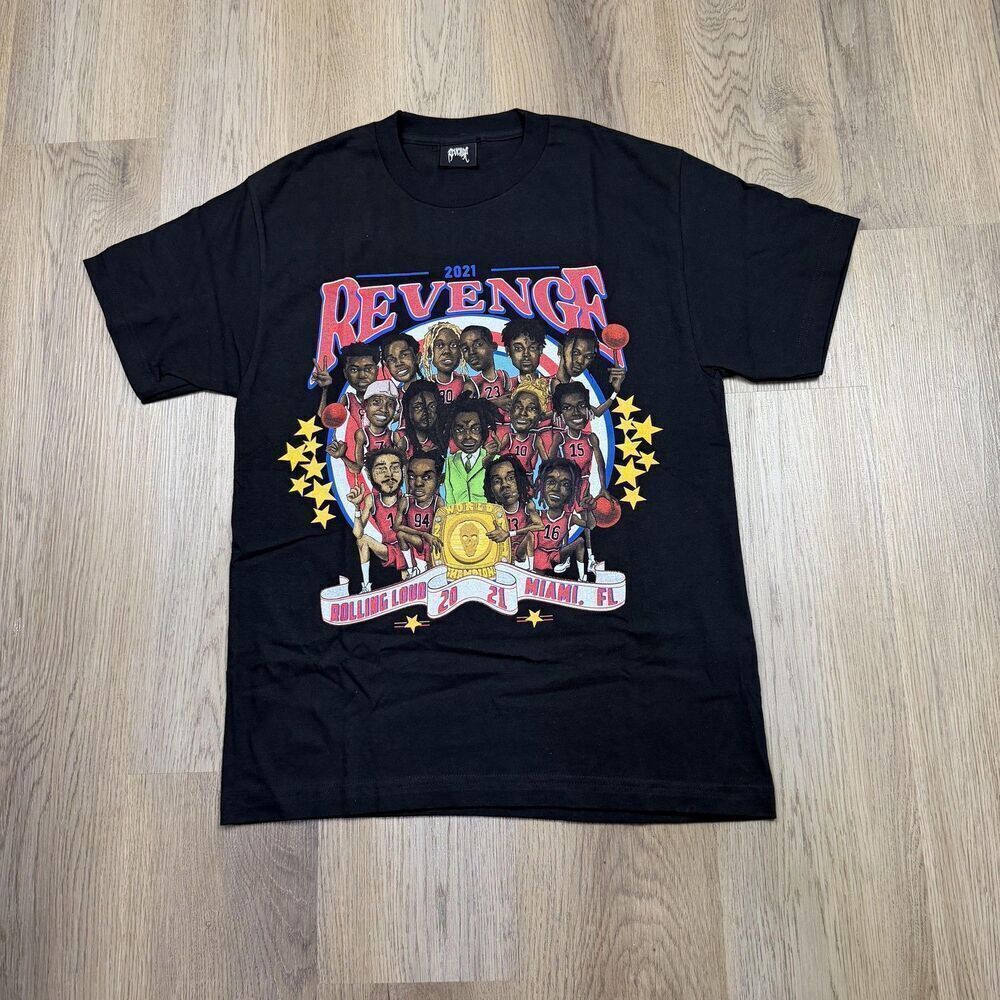 Revenge Rolling Loud Shirt Mens Medium Black 2021 Miami FL Rap Concert Tee
